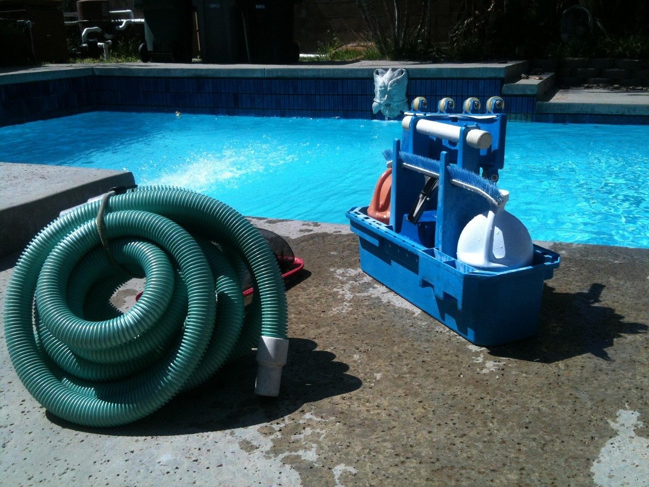 Maintained swimming pool at a Hayward rental property