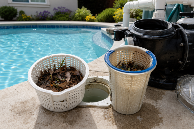 Clean saltwater pool at an East Bay home